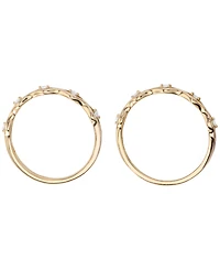 Macy's 2-Piece Cubic Zirconia Stackable Ring Set (0.15 ct. t.w.) in Gold over Sterling Silver