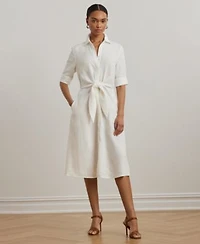 Lauren Ralph Lauren 100 Linen Shirt Dress 0p 22w