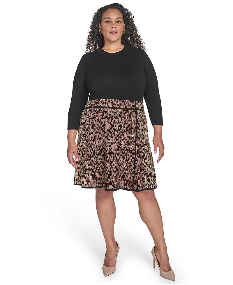 Eliza J Plus Twofer A-Line Short Dress