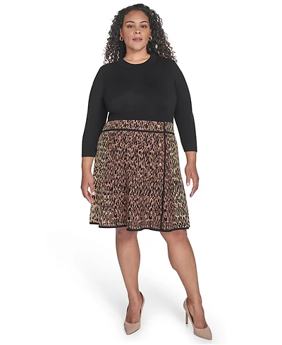 Eliza J Plus Twofer A-Line Short Dress