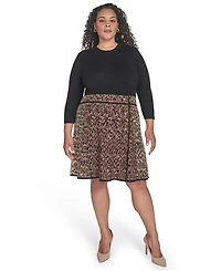 Eliza J Plus Twofer A-Line Short Dress