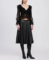En Saison Women's Peregrine Lace Peplum Top