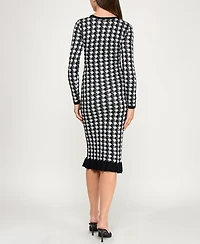 Bcx Juniors' Long Sleeve Midi Sweater Dress