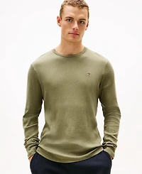 Tommy Hilfiger Men's Ribbed Long-Sleeve Pajama Shirt