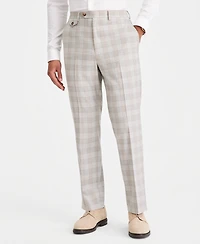Tayion Collection Men's Classic-Fit Plaid Suit Separate Pants