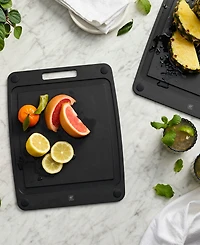 Zwilling Plant Fiber 14x11.25" Slate with Juice Grooves and Silicone Feet Cutting Board