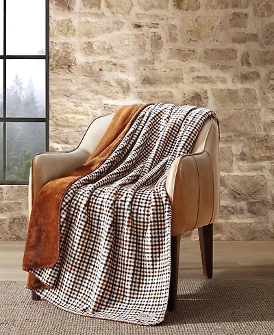 Eddie Bauer Printed Lush Flannel Throw, 70" x 60"