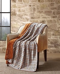 Eddie Bauer Printed Lush Flannel Throw, 70" x 60"