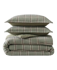 Eddie Bauer Alpine Plaid Printed Flannel -Pc. Comforter Set