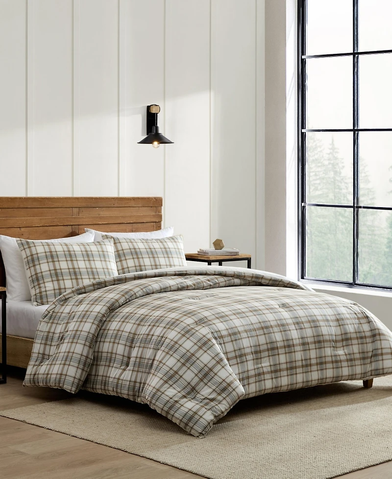 Eddie Bauer Ashland Plaid Cotton Reversible -Pc. Comforter Set
