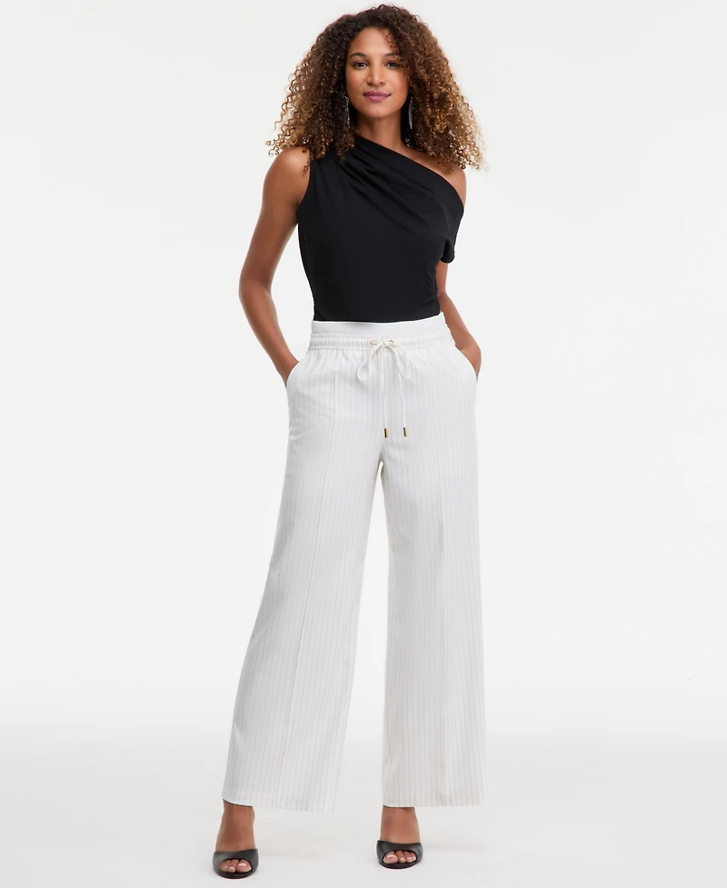 I.n.c. International Concepts Women's Pinstripe Drawstring Pants, Macy's Exclusive