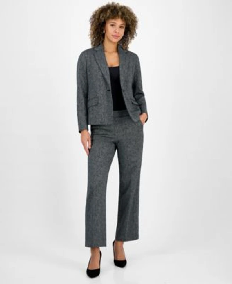 Kasper Womens Herringbone Jacket Pants