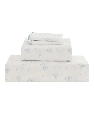 Sunham Callie Floral 200-Thread Count 4-Pc. Sheet Set