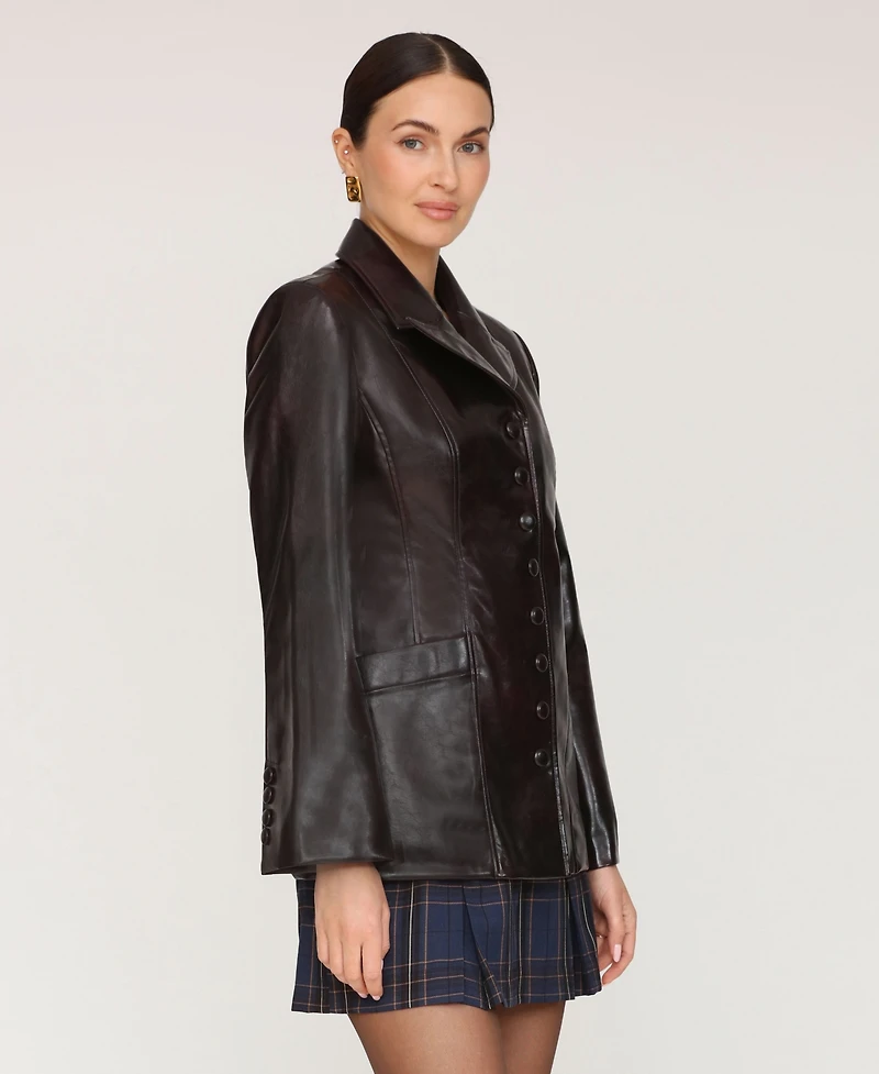 Avec Les Filles Women's Notch Collar Flared Jacket