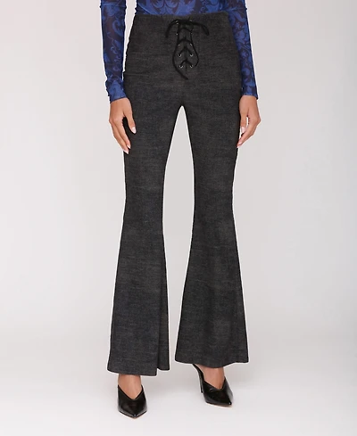 Avec Les Filles Women's Lace-Up Flare Pants