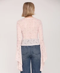 Avec Les Filles Women's V-Neck Long Sleeve Top
