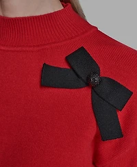 Karl Lagerfeld Paris Women's All-Over Bow Sweater