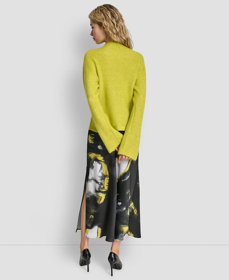 Dkny Women's Funnel Neck Long Sleeves Sweater