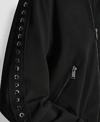 Dkny Women's Double Weave Grommet Bomber Long Sleeves Jacket