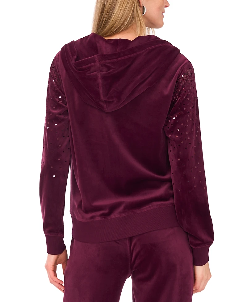 Vince Camuto Women's Long Sleeve Zip-Front Hoodie Jacket
