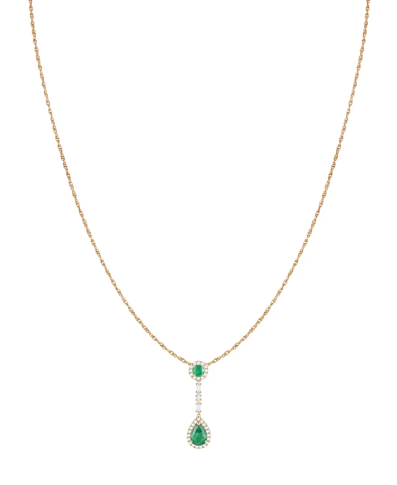 Macy's Ruby (1-1/6 ct. t.w.) and Diamond (1/4 18" Lariat Necklace 14k Gold