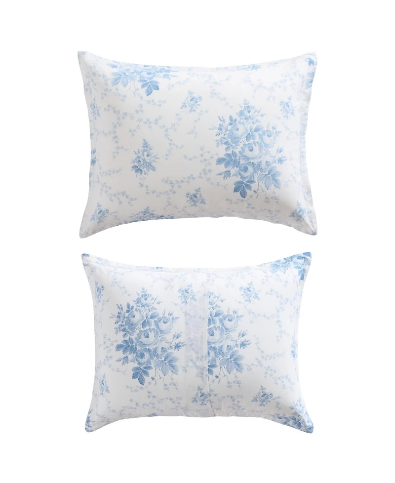 Laura Ashley Sophia Cotton 2-Pc. Duvet Cover Set, Twin