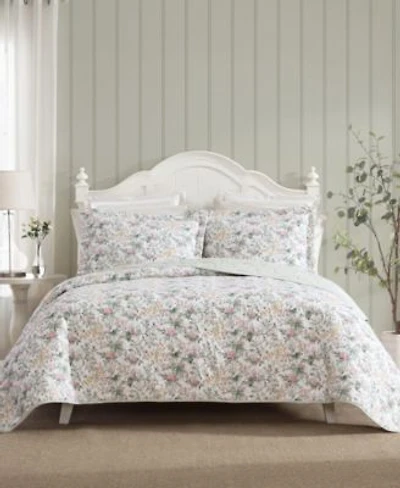 Laura Ashley Bramble Floral Cotton Quilt Set