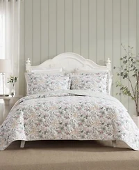 Laura Ashley Bramble Floral Cotton Quilt Set