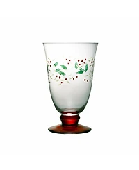 Winterberry Holiday Goblet Glasses, Set of 4