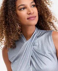 I.n.c. International Concepts Women's Shine Cross-Neck Tank Top, Macy's Exclusive