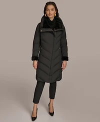 Donna Karan New York Women's Stretch Zip Closure Coat