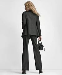 Dkny Womens Double Breasted Long Sleeve Blazer Button Front Sleeveless Vest Fit Flare Mid Rise Trousers