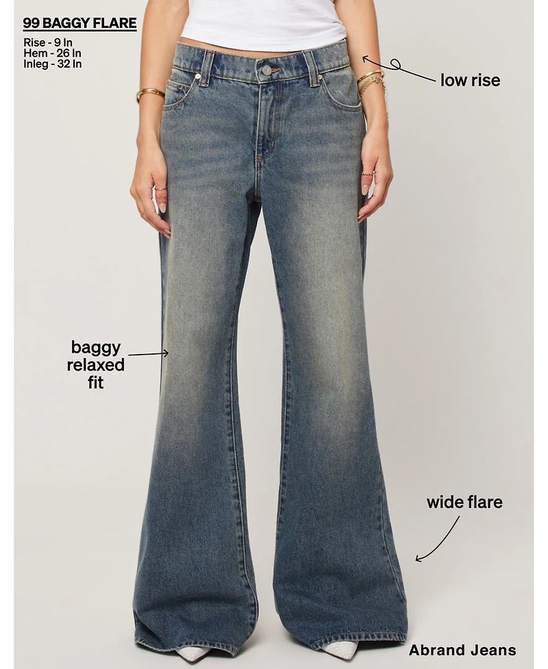 Abrand Women's 99 Amalie Flare Baggy Jeans
