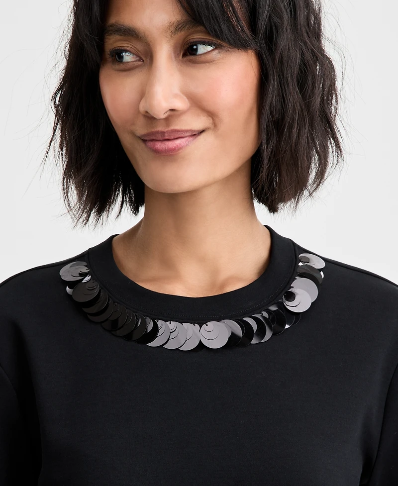On 34th Women's Paillette Embellished T-Shirt, Macy's Exclusive