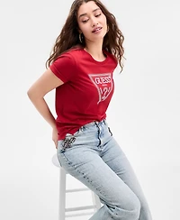 Guess Women's Embellished Triangle Short Sleeve T-Shirt