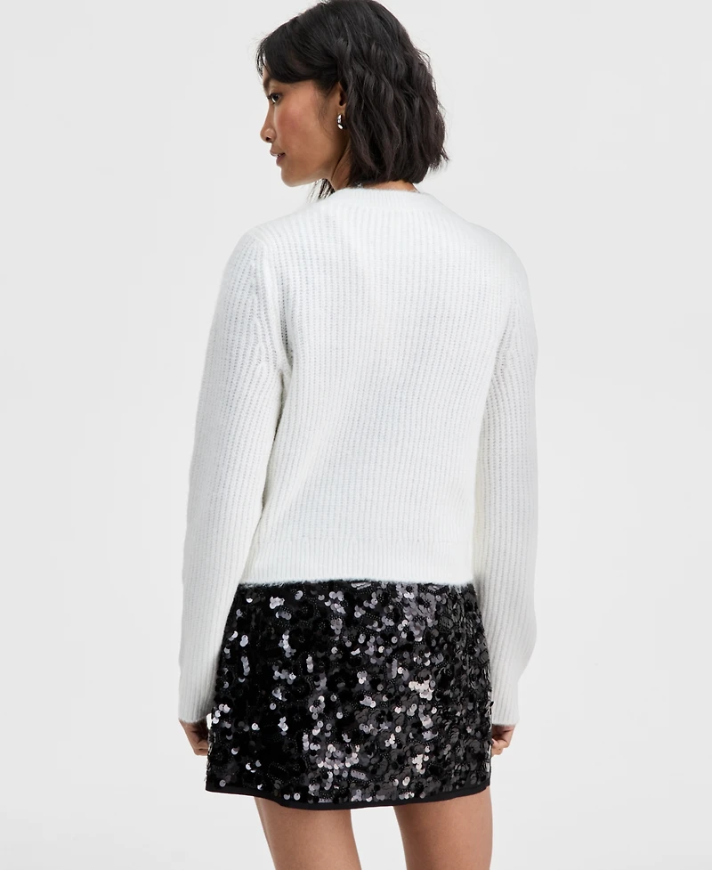 On 34th Women's Lurex Rhinestone-Button Cardigan, Macy's Exclusive