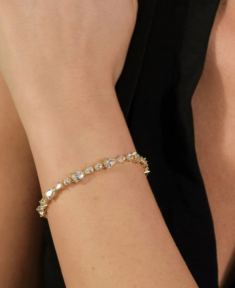 Sterling Forever Silver Wyatt Cubic Zirconia Tennis Bracelet