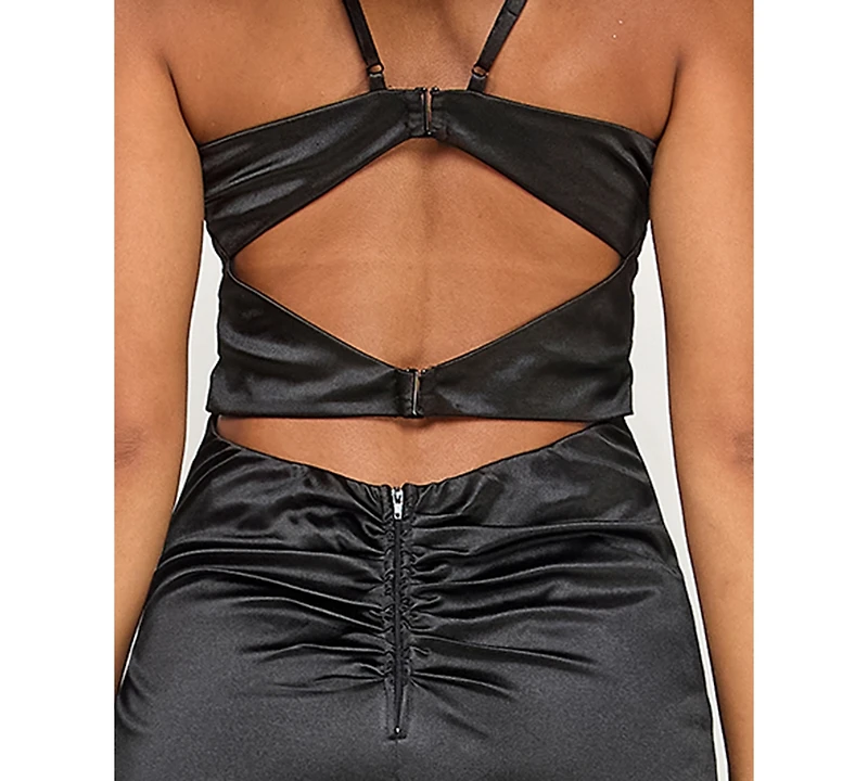 Emerald Sundae Juniors' Corset-Front Cutout-Back Gown, Created for Macy's