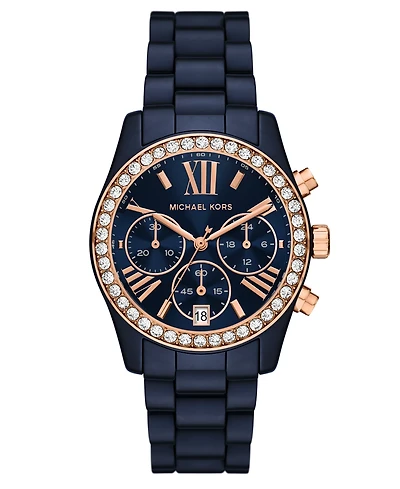 Michael Kors Women's Lexington Chronograph Navy Ceramic Watch, 38mm