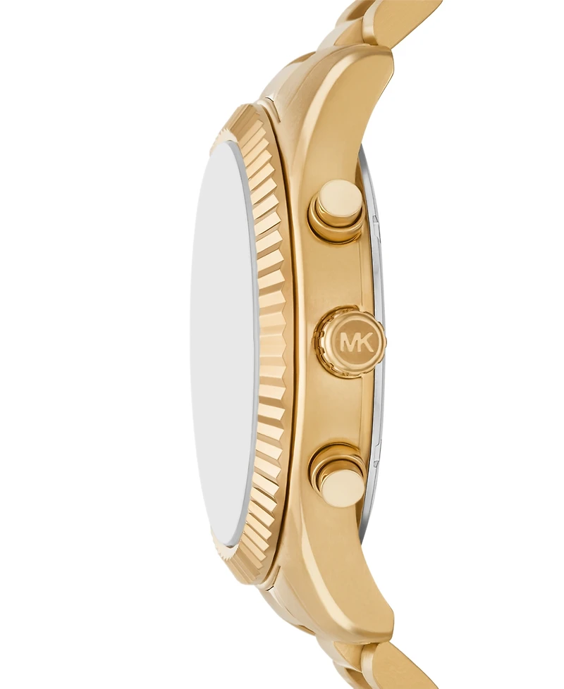 Michael Kors Men's Lexington Chronograph Gold-Tone Stainless Steel Watch Set, 44mm