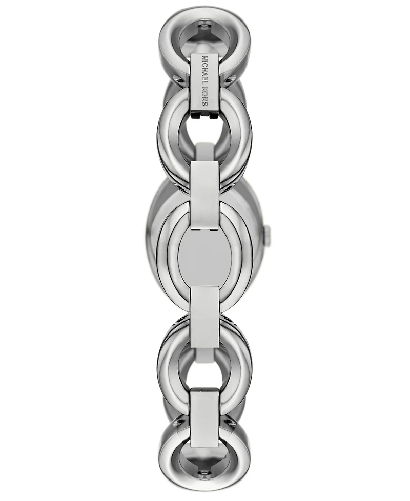 Michael Kors Women's Maude Three-Hand Silver-Tone Stainless Steel Watch, 22mm