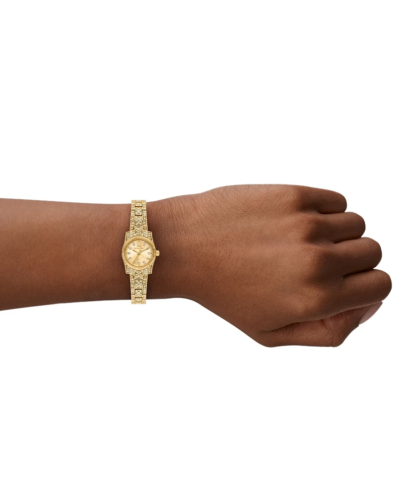Michael Kors Women's Lexington Three-Hand Gold-Tone Stainless Steel Watch, 19mm