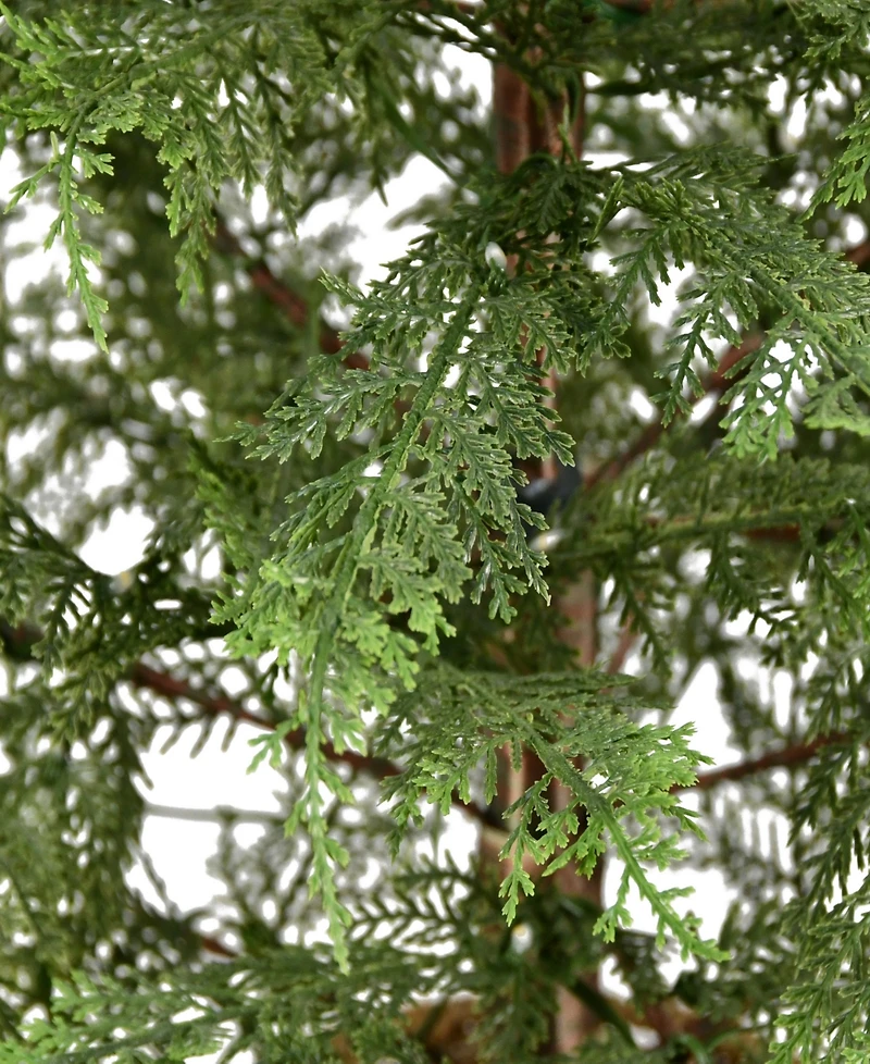 Puleo 12' Pre-Lit Artificia Cypress Christmas Tree
