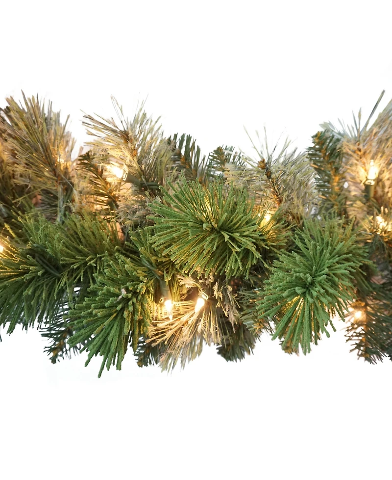 Puleo 9' Pre-Lit Oklahoma Pine Artificial Garland