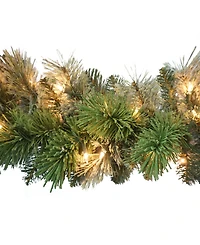 Puleo 9' Pre-Lit Oklahoma Pine Artificial Garland