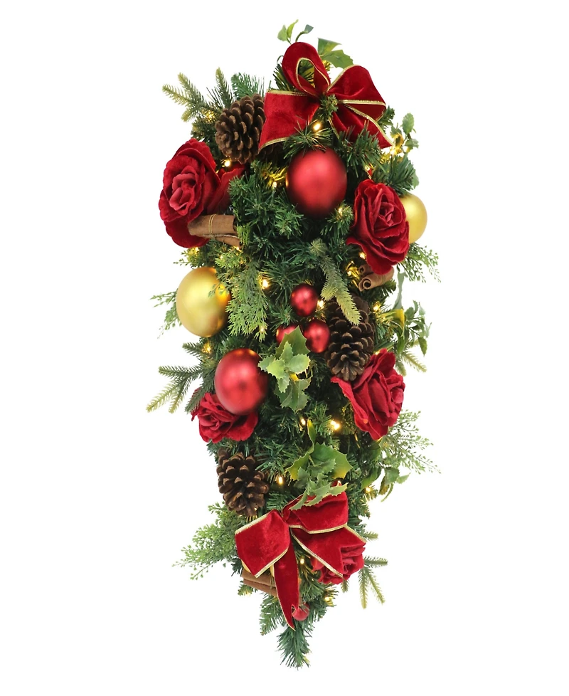 Puleo 28" Artificial Pre-Lit Adorned Swag
