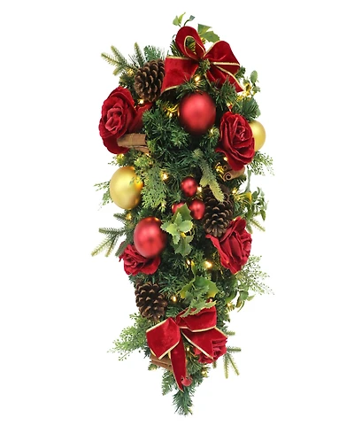 Puleo 28" Artificial Pre-Lit Adorned Swag