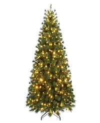 Puleo 6.5' Pre-Lit Artificial Colorado Pine Christmas Tree with Dual Function Led Lights