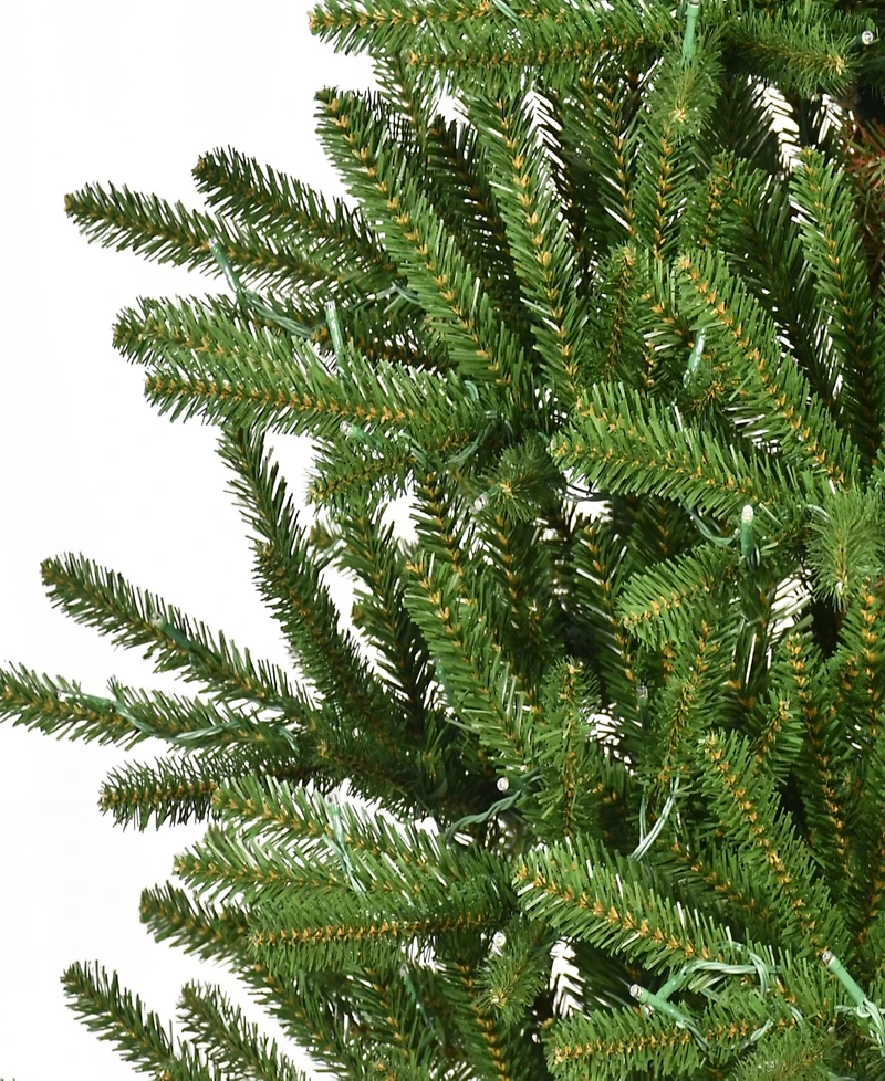 Puleo 7.5' Pre-Lit Artificial Slim Mountain View Spruce Tree