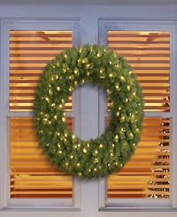 Puleo 36" Pre-Lit Artificial Utah Spruce Wreath with Warm White Led Lights